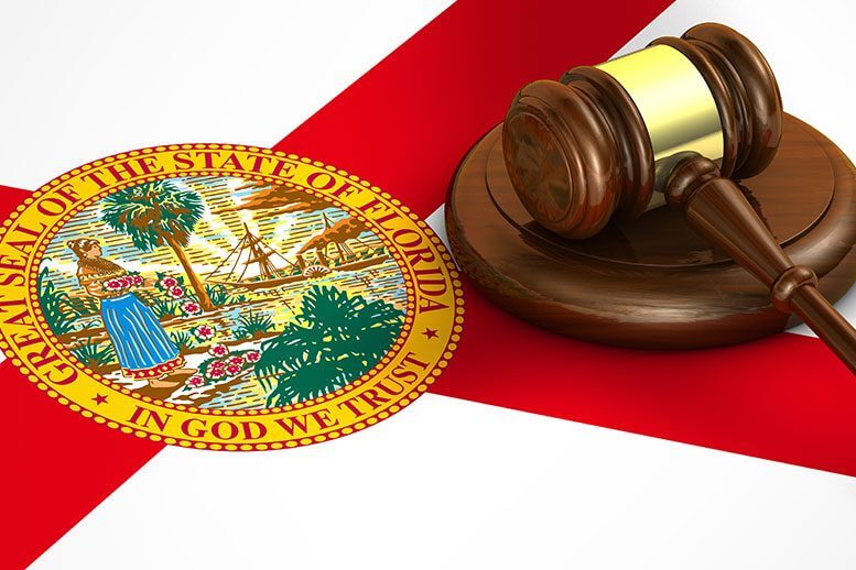 Florida state seal image of seal of state of florida and a judge's mallet